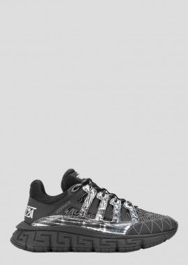 VERSACE - VERSACE Ανδρικό Μαύρο Trigreca Low Top Sneakers