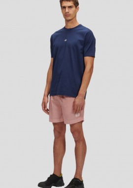 C.P. COMPANY - C.P. COMPANY Ανδρικό Ροζ Short Logo Swim Shorts