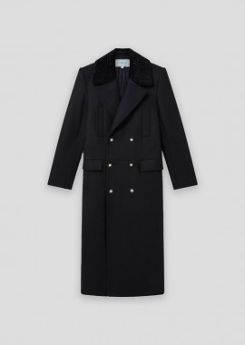 CASABLANCA - CASABLANCA Ανδρικό Μαύρο Double Breasted Coat