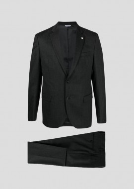 MANUEL RITZ - MANUEL RITZ Ανδρικό Μαύρο Single Breasted Black Suit