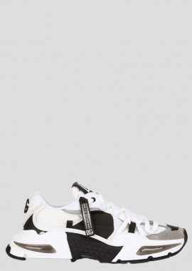DOLCE&GABBANA - DOLCE&GABBANA Ανδρικό Λευκό Airmaster Panelled Sneakers