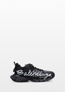 BALENCIAGA - BALENCIAGA Ανδρικό Μαύρο Track Signature Sneakers
