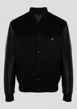 GIVENCHY - GIVENCHY Ανδρικό Μαύρο 4G Logo-Plaque Bomber Jacket