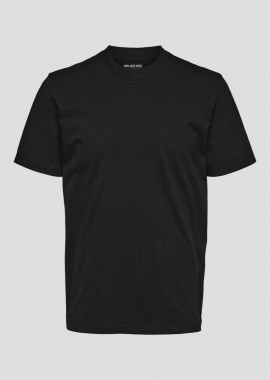 SELECTED HOMME - SELECTED HOMME Ανδρικό Μαύρο Short Sleeved Relaxed T-Shirt In Black