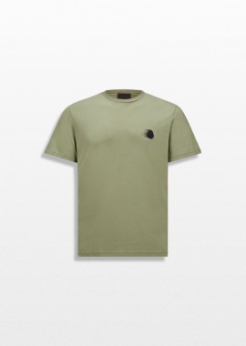 MONCLER - MONCLER Ανδρικό Πράσινο Faded Logo Motif Cotton T-shirt