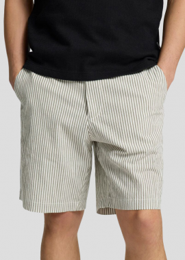 SELECTED HOMME - SELECTED HOMME Ανδρικό Μπεζ Seersucker Shorts