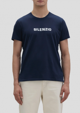 ASPESI - ASPESI Ανδρικό Μπλε Cotton Jersey T-shirt With Print