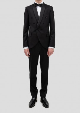 CORNELIANI - CORNELIANI Ανδρικό Μαύρο Two-Piece Suit/Black