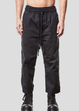 THOM KROM - THOM KROM Ανδρικό Μαύρο Woven Cropped Leg Trousers