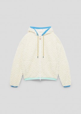 CASABLANCA - CASABLANCA Ανδρικό Λευκό Monogram Jacquard Jacket