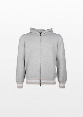 GRAN SASSO - GRAN SASSO Ανδρικό Γκρι Hooded Cardigan