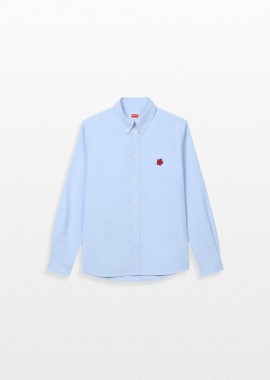 KENZO - KENZO Ανδρικό Μπλε Boke Flower Embroidered Shirt