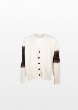 ATOMO FACTORY - ATOMO FACTORY Ανδρικό Μπεζ Braid Cardigan