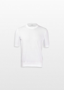 GRAN SASSO - GRAN SASSO Ανδρικό Λευκό Knitted T-Shirt