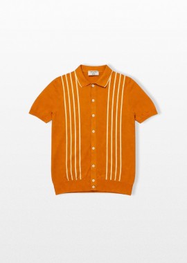 GRAN SASSO - GRAN SASSO Ανδρικό Πορτοκαλί Cotton Cardigan