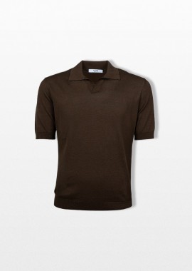+39MASQ - +39MASQ Ανδρικό Καφέ Polo T-Shirt