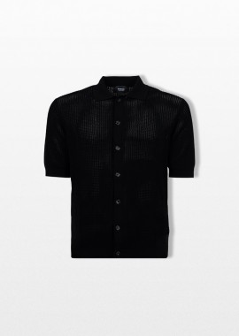+39MASQ - +39MASQ Ανδρικό Μαύρο Short Sleeved Polo T-Shirt