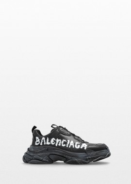 BALENCIAGA - BALENCIAGA Ανδρικό Μαύρο Triples S Sneakers