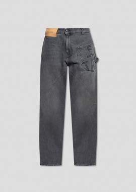JWANDERSON - JWANDERSON Ανδρικό Γκρι Twisted Workwear Jeans