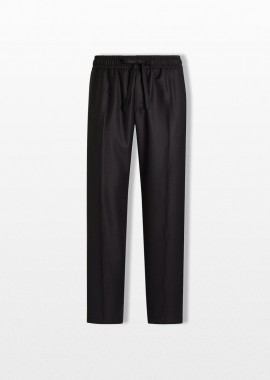 DOLCE&GABBANA - DOLCE&GABBANA Ανδρικό Μπλε Bird's Eye Jogging Trousers