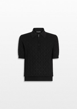 DOLCE&GABBANA - DOLCE&GABBANA Ανδρικό Μαύρο Logo Polo Shirt
