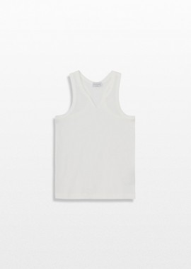 YOHJI YAMAMOTO - YOHJI YAMAMOTO Ανδρικό Λευκό Tank Top