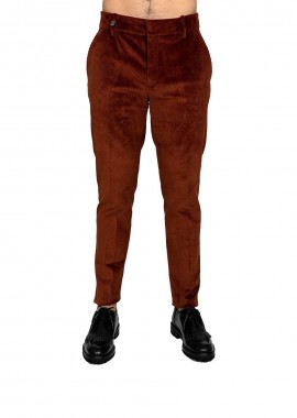 HOSIO - HOSIO Ανδρικό Πορτοκαλί Casual Corduroy Trousers