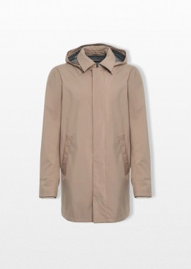 HERNO - HERNO Ανδρικό Μπεζ Woven Raincoat
