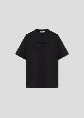 JWANDERSON - JWANDERSON Ανδρικό Μαύρο Logo Embroidery T-Shirt