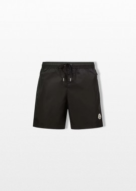 MONCLER - MONCLER Ανδρικό Μαύρο Swim Shorts in Black