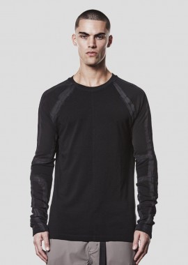 THOM KROM - THOM KROM Ανδρικό Μαύρο Men's Hand Painted Longsleeve Blouse