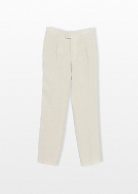 ETRO - ETRO Ανδρικό Μπεζ Pleated Trousers