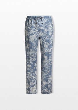 ETRO - ETRO Ανδρικό Μπλε Jacquard Jogging Trousers