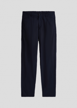 ASPESI - ASPESI Ανδρικό Μπλε Poplin Chinos Trousers In Navy