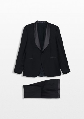 TAGLIATORE - TAGLIATORE Ανδρικό Μπλε Shawl Lapel Tuxedo Suit