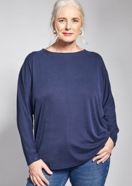 - Essential μακριά μπλούζα βισκόζη ριπ με ζαπονέ μανίκι