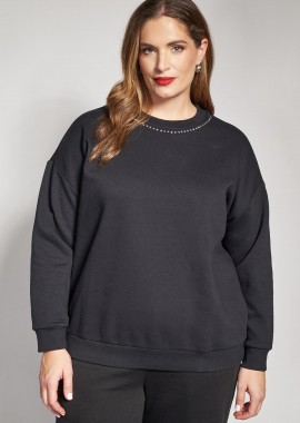 - Φούτερ στρογγυλή λαιμόκοψη με στρας VERO MODA