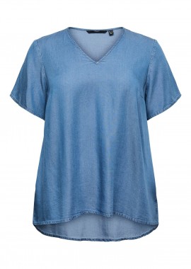- Μπλούζα tencel με ασύμμετρο τελείωμα VERO MODA