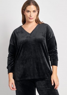 - Μπλούζα βελουτέ με