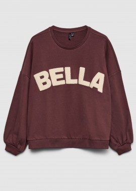 - Oversized φούτερ με ανάγλυφο λογότυπο