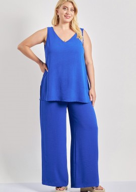 - Αέρινη παντελόνα washed ανάγλυφο