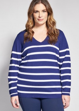 - Πλεκτή μπλούζα ριγέ σε ναυτικό στυλ
