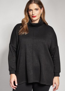 - Πλεκτή μπλούζα ζιβάγκο σε άνετη γραμμή