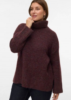 - Πουλόβερ ζιβάγκο χνουδωτό με άνετη γραμμή VERO MODA