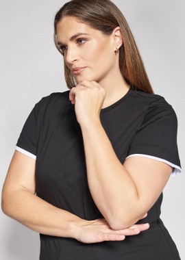 - PRBT Μπλούζα με στρογγυλή λαιμόκοψη και λεπτομέρειες με αντίθεση