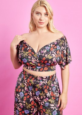 - PRBT Τοπάκι ζέρσεϋ σε floral print