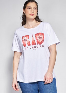 - PRBT Βαμβακερό T-Shirt με Στάμπα Rio