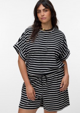 - Ριγέ T-Shirt από σύμμεικτο βαμβάκι VERO MODA
