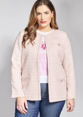 - Σακάκι tweed τύπου chanel με κουμπιά κόσμημα