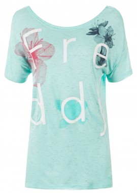 Freddy - Μπλούζα Κοντομάνικη Freddy Με Άνοιγμα TALC7-D39 Γυναικείο